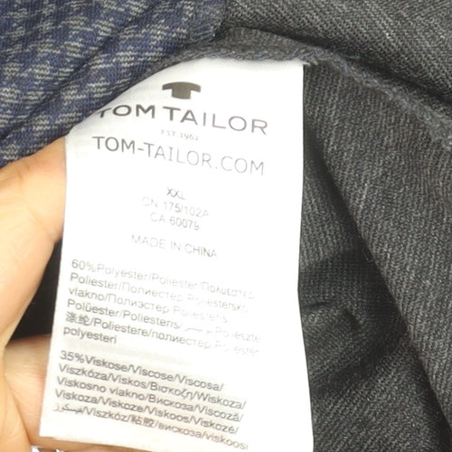 Tom Tailor Women's Blue Check Single-Breasted Blazer XXL