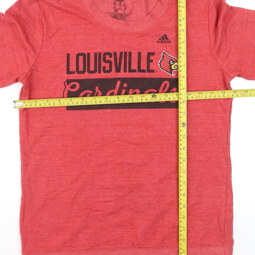 Adidas Womens Red Louisville Cardinals Pullover Sweatshirt Size M