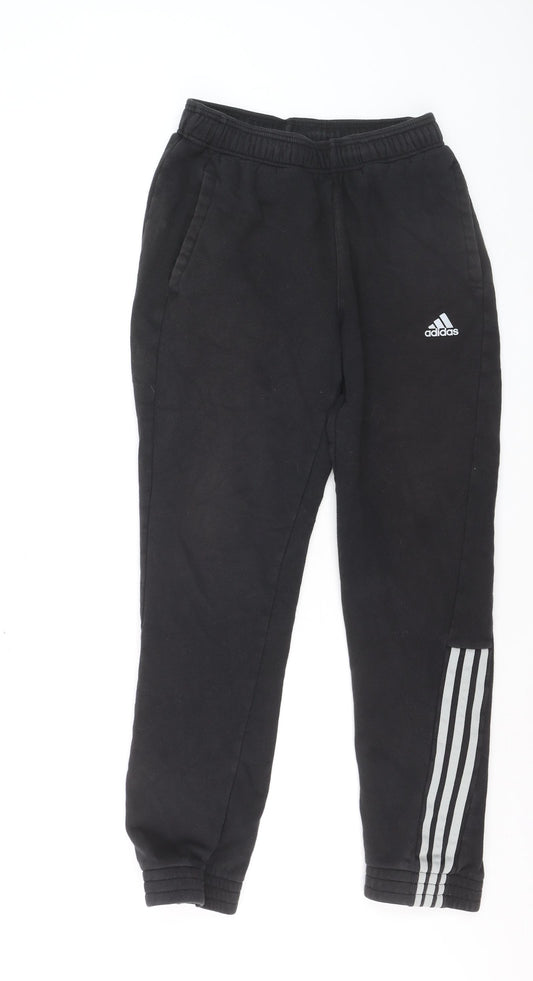 Adidas Men's Black Jogger Activewear Trousers L Side Stripe