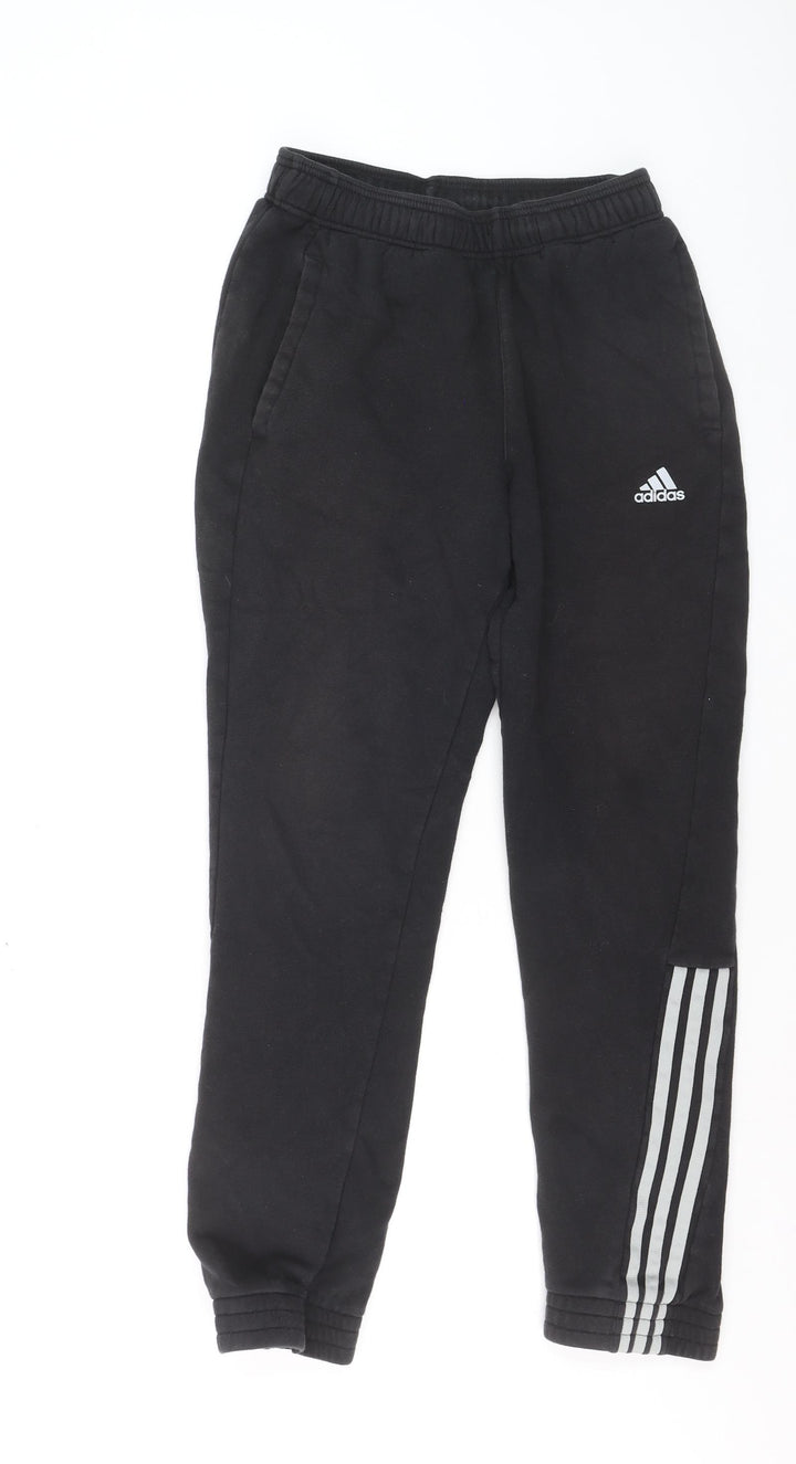Adidas Men's Black Jogger Activewear Trousers L Side Stripe