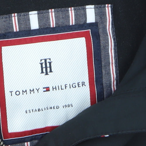 Tommy Hilfiger Men's Black Waterproof Hooded Rain Coat Size S