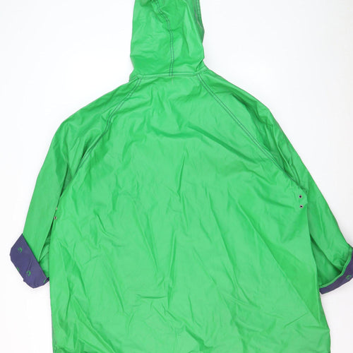 Lot One Men’s Green Waterproof Hooded Rain Coat L Vintage Windproof