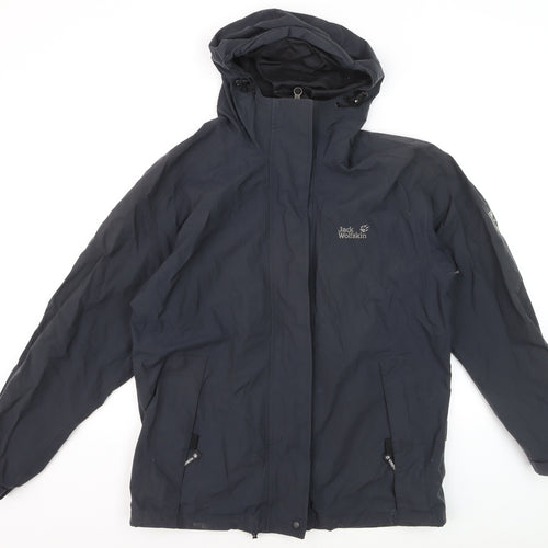 Jack Wolfskin Men's Blue Waterproof Hooded Hiking Jacket M