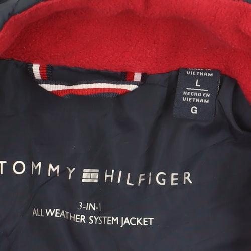 Tommy Hilfiger Men's Navy 3-in-1 Quilted Jacket Size L Polyester