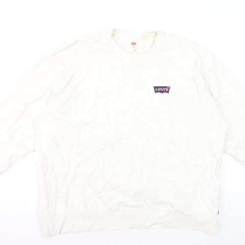 Levi's Men's White 2XL Relaxed Fit Graphic Sweatshirt