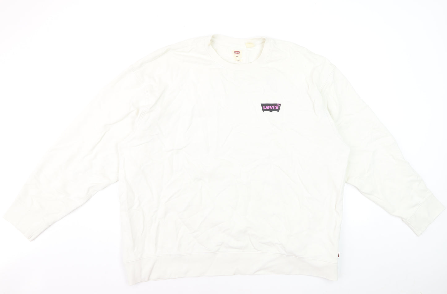Levi's Men's White 2XL Relaxed Fit Graphic Sweatshirt