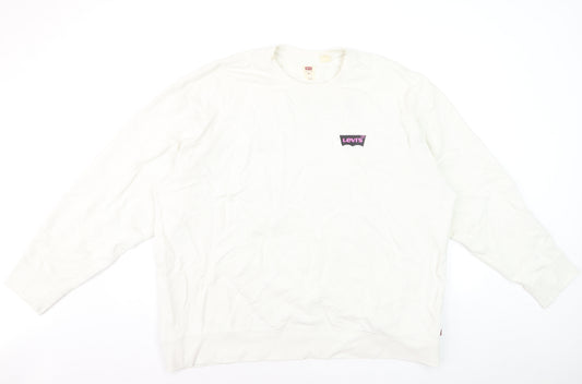 Levi's Men's White 2XL Relaxed Fit Graphic Sweatshirt