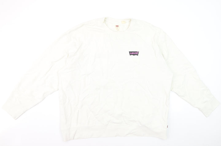 Levi's Men's White 2XL Relaxed Fit Graphic Sweatshirt