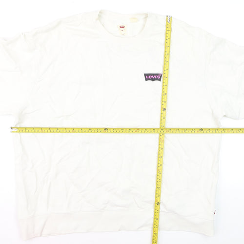 Levi's Men's White 2XL Relaxed Fit Graphic Sweatshirt
