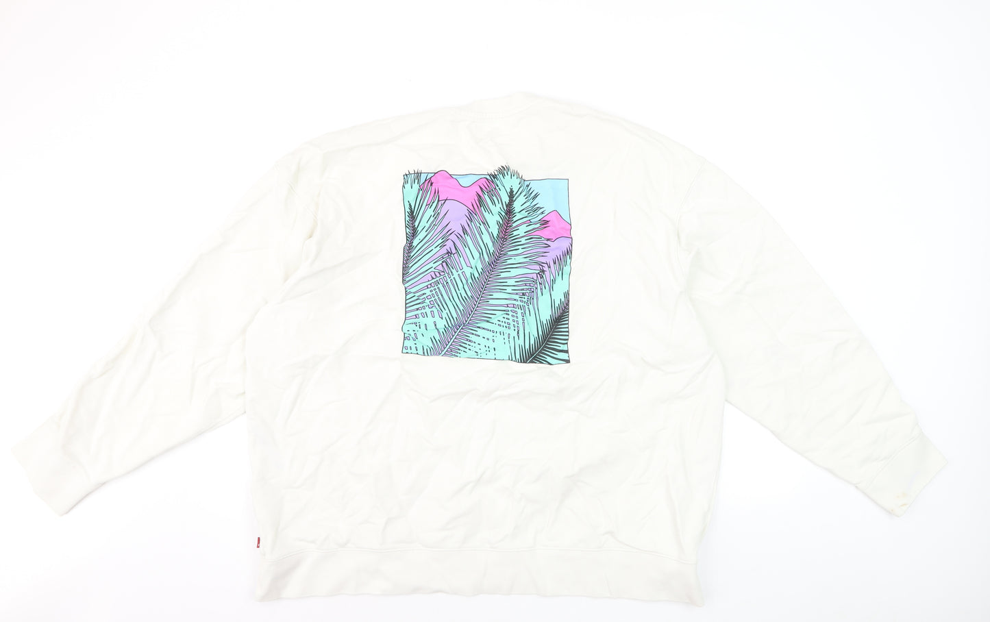 Levi's Men's White 2XL Relaxed Fit Graphic Sweatshirt