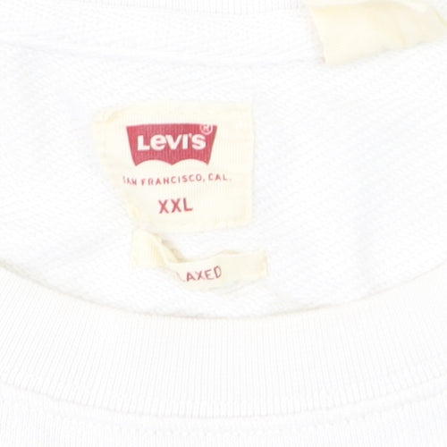 Levi's Men's White 2XL Relaxed Fit Graphic Sweatshirt