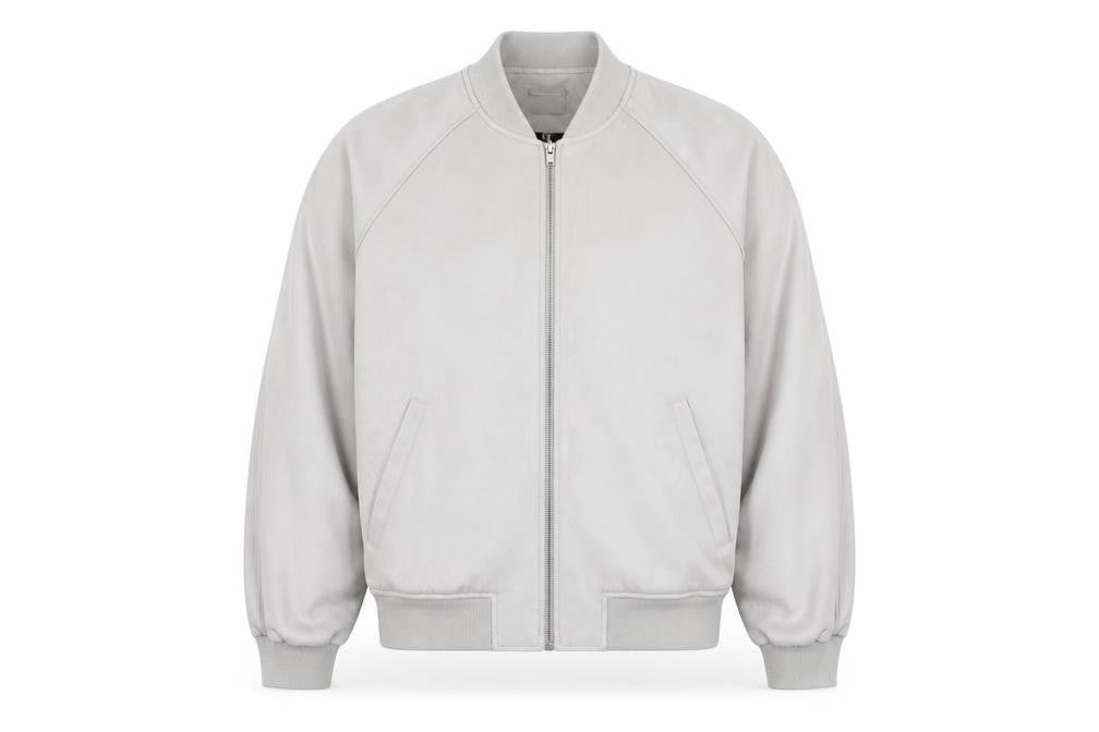 ASOS Men’s Grey Bomber Jacket L Polyester Blend Zip Casual