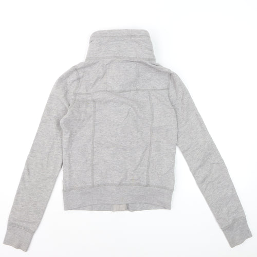 Abercrombie & Fitch Women's Grey Button Hoodie Sweatshirt M