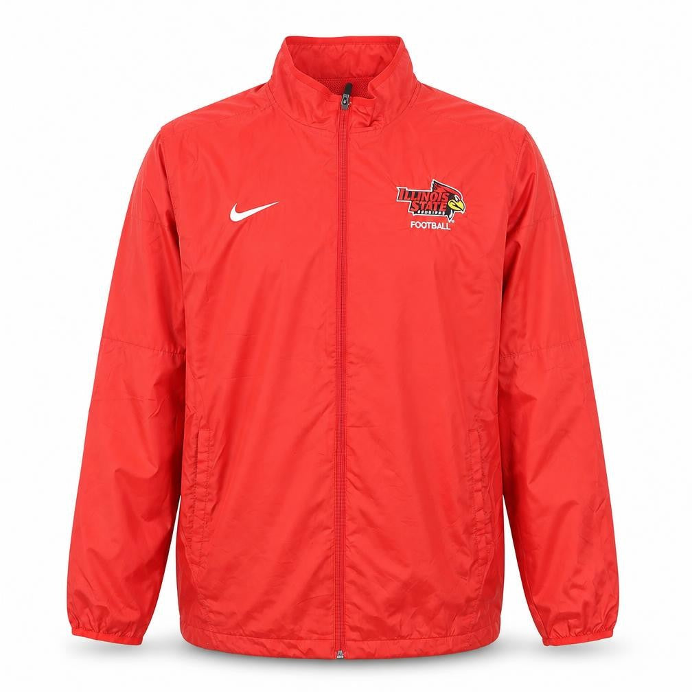 Front view of Nike Men’s Red Illinois State Football Windbreaker Jacket M