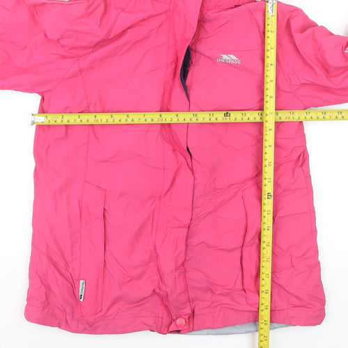 Trespass Women's Pink Waterproof Hooded Rain Jacket Size S