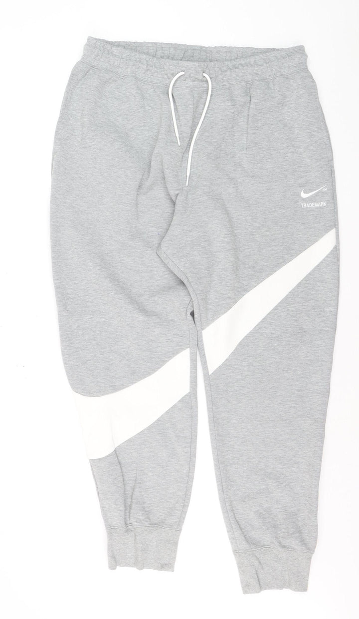 Nike Men's Grey XL Jogger Sweatpants Elastic Waist Activewear