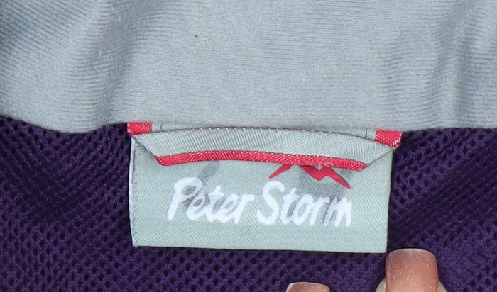 Peter Storm Girls Purple Hooded Waterproof Rain Coat Jacket 9-10 Years