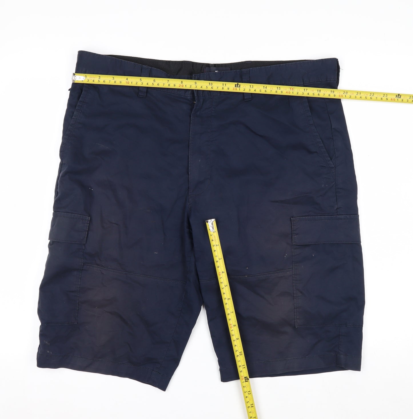 Marks and Spencer Blue Harbour Men's Blue 38 Cargo Shorts