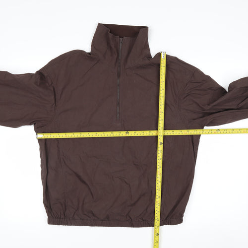 Uniqlo Men Brown 1/4 Zip Lightweight Cotton Jacket Size M