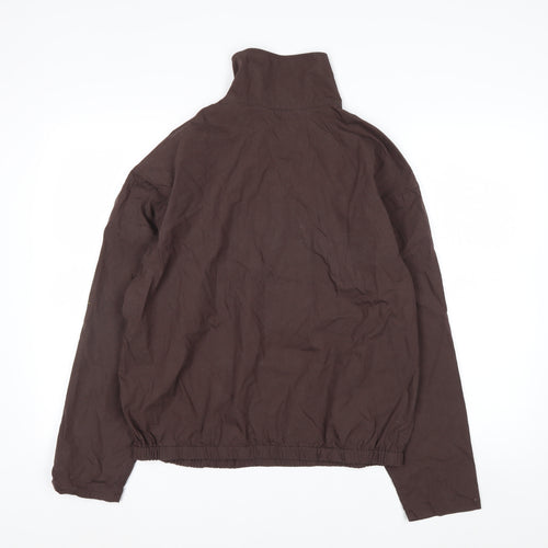 Uniqlo Men Brown 1/4 Zip Lightweight Cotton Jacket Size M