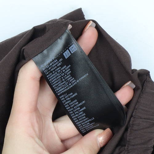 Uniqlo Men Brown 1/4 Zip Lightweight Cotton Jacket Size M