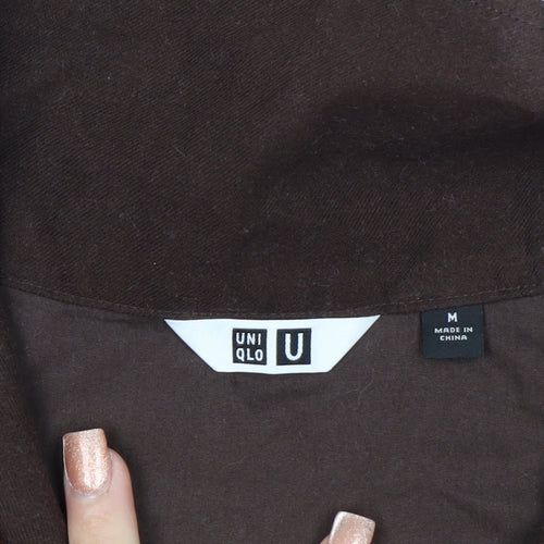 Uniqlo Men Brown 1/4 Zip Lightweight Cotton Jacket Size M
