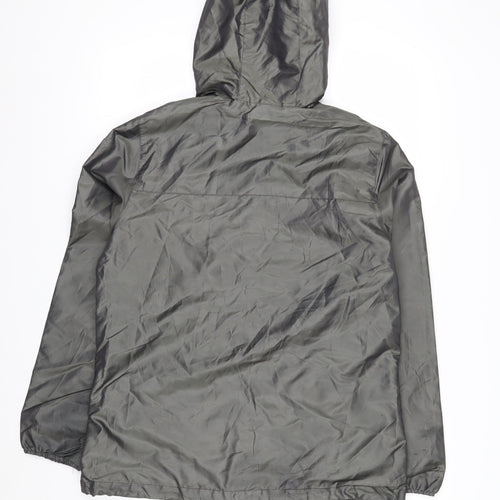 New Balance Men's Grey Hooded Windbreaker Jacket L Lightweight