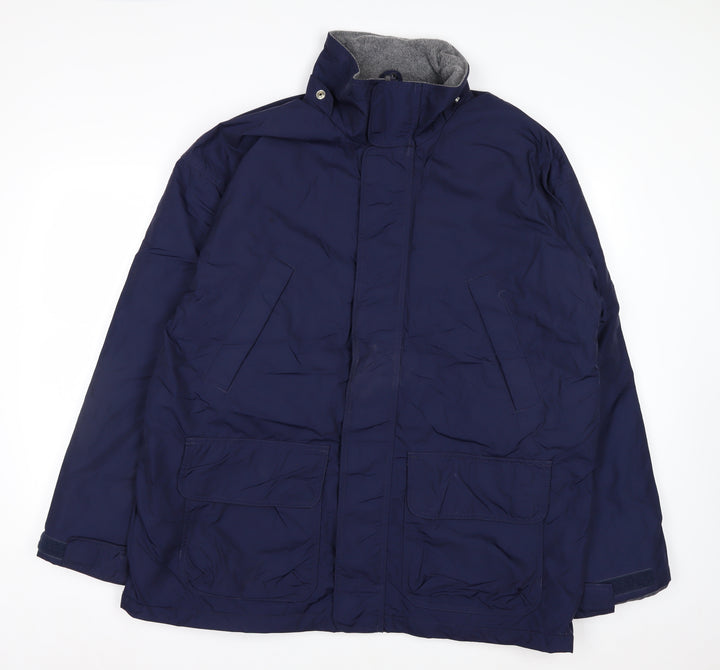 Hartwell Men's Blue L Parka Jacket Nylon Lined Winter Coat