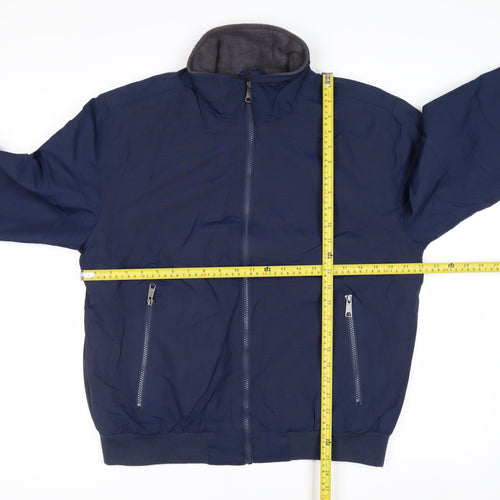 St John’s Bay Men’s Blue Water Resistant Nylon Jacket Size M
