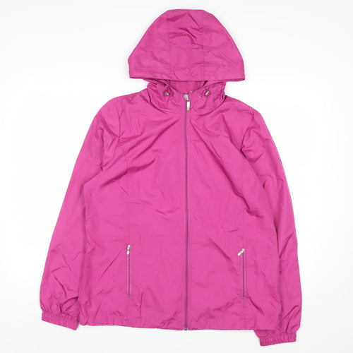 Northern Reflections Women's Pink Hooded Packaway Jacket Size M Polyester