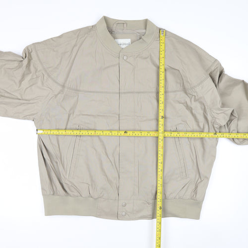 Knightsbridge Men's Beige Bomber Jacket L Regular Fit Polyester