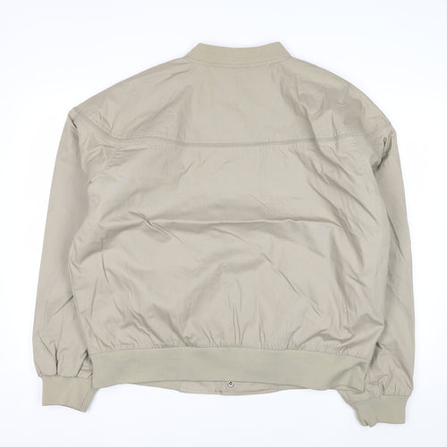 Knightsbridge Men's Beige Bomber Jacket L Regular Fit Polyester