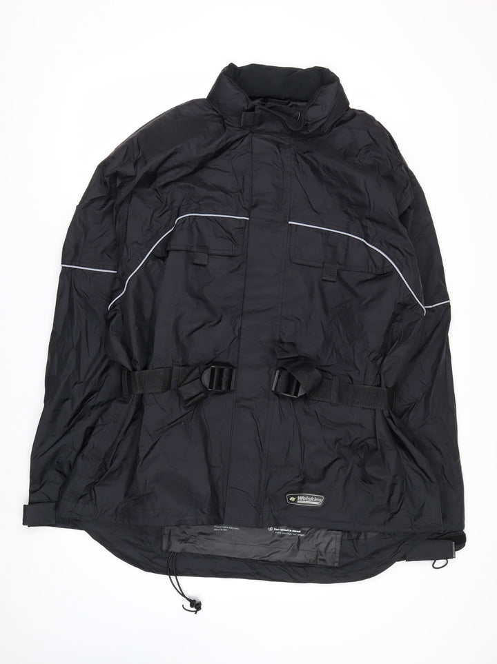Wetskins Men’s Black XL Waterproof Belted Rain Jacket