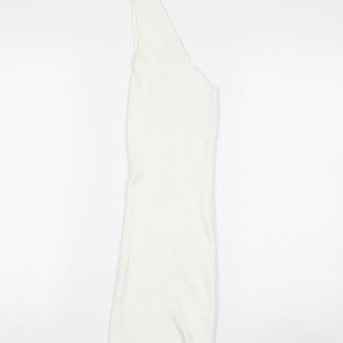 Miss Toxic Women's White One Shoulder Knit Top Size 6