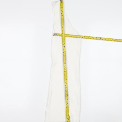 Miss Toxic Women's White One Shoulder Knit Top Size 6