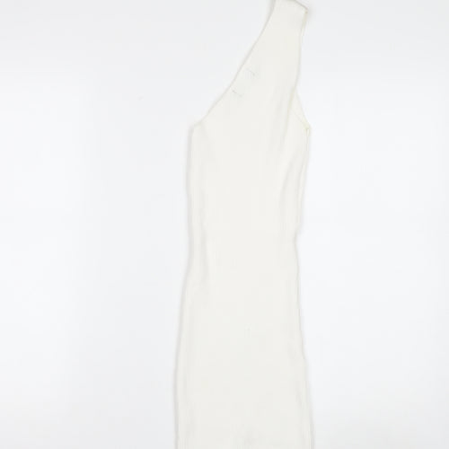 Miss Toxic Women's White One Shoulder Knit Top Size 6