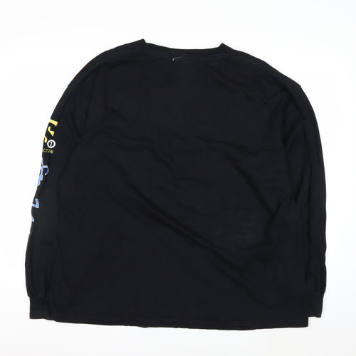 Sean John Mens Black XL Graphic Print Cotton Sweatshirt
