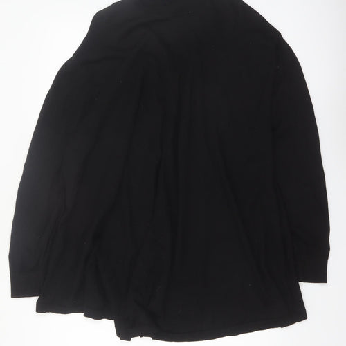 COS Womens Black Roll Neck Long Sleeve Cotton Relaxed Jumper Size 14