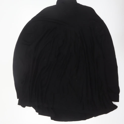 COS Womens Black Roll Neck Long Sleeve Cotton Relaxed Jumper Size 14