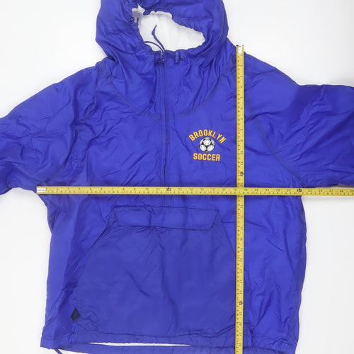 Charles River Apparel Men's Blue 2XL Hooded Windbreaker Jacket