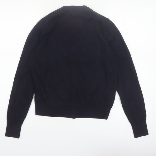 Uniqlo Women’s Black Small Crew Neck Wool Cardigan Jumper