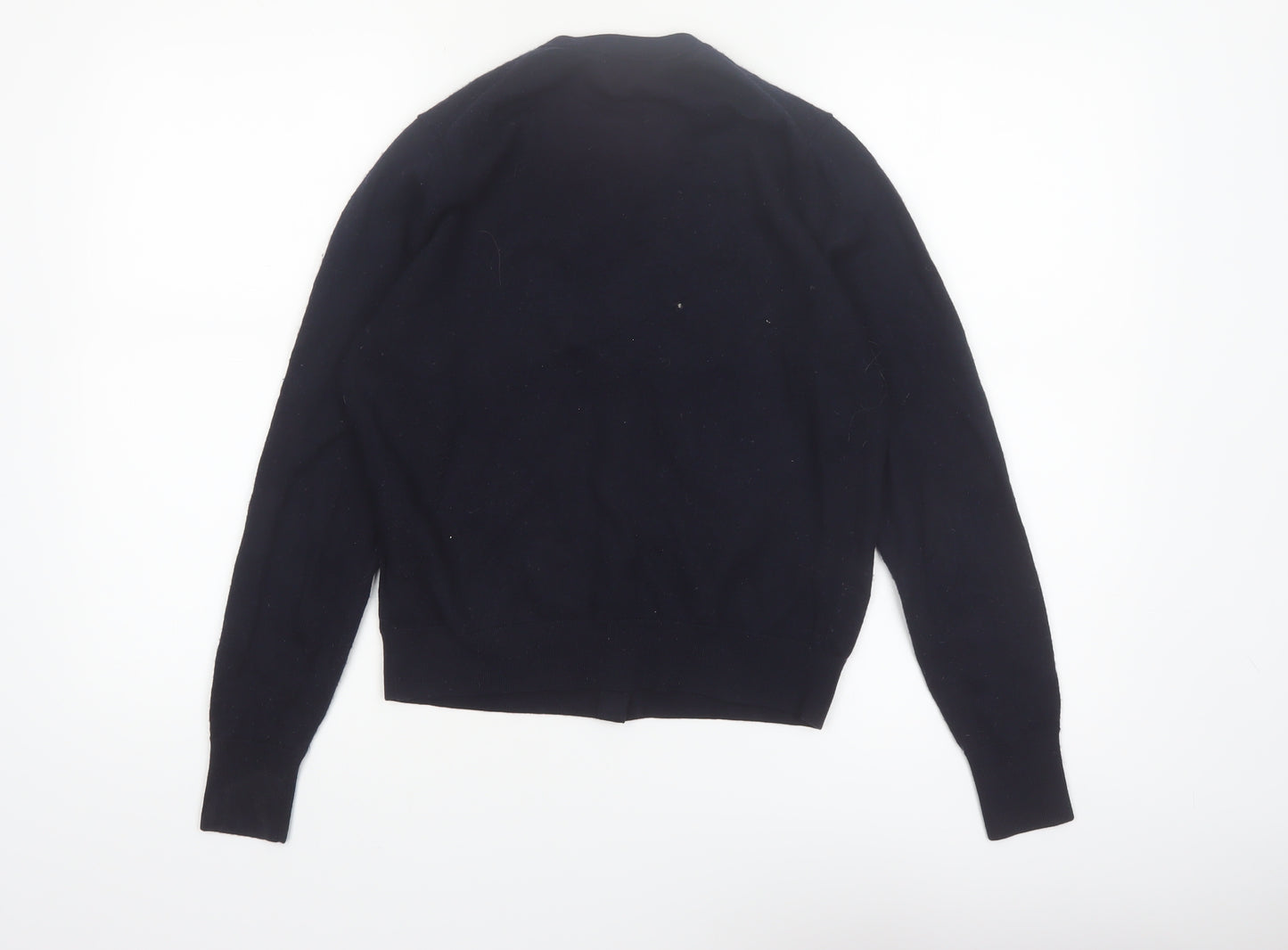 Uniqlo Women’s Black Small Crew Neck Wool Cardigan Jumper