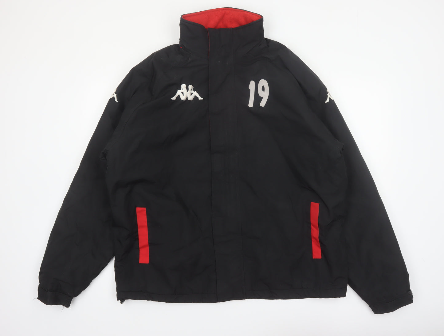 Kappa Men’s Black XL Sports Jacket Polyester Lined Winter Casual