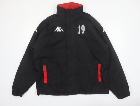 Kappa Men’s Black XL Sports Jacket Polyester Lined Winter Casual