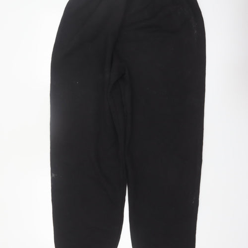 Champion Men's Black XL Fleece Sweatpants with Logo Print