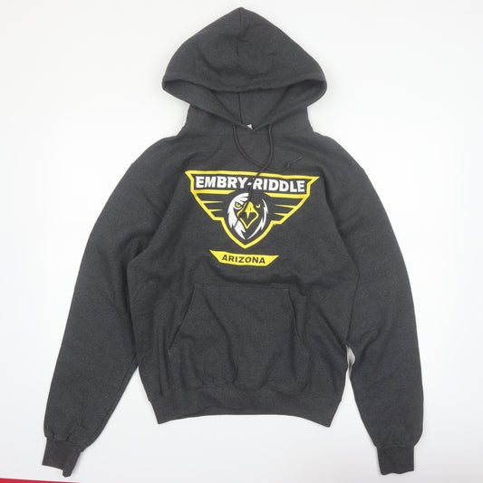 Champion Men's Grey Pullover Hoodie Embry-Riddle Arizona Small