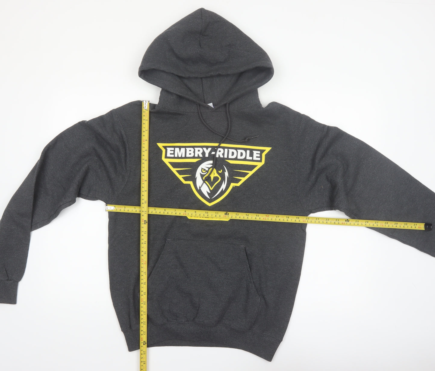 Champion Men's Grey Pullover Hoodie Embry-Riddle Arizona Small