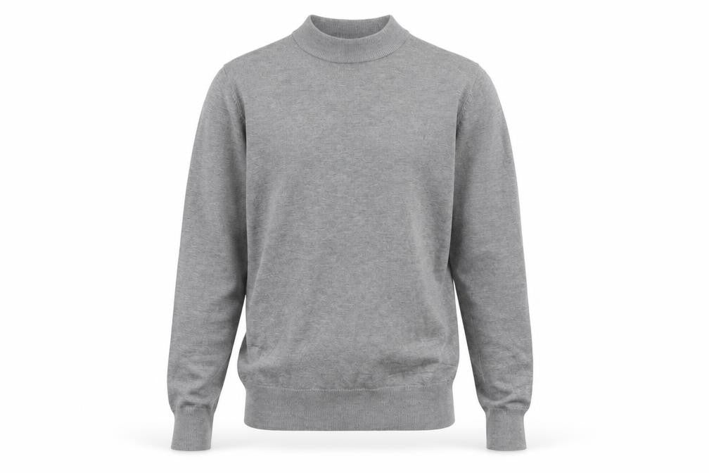 Front view of Feraud Men’s Grey Crew Neck Viscose Knit jumper M