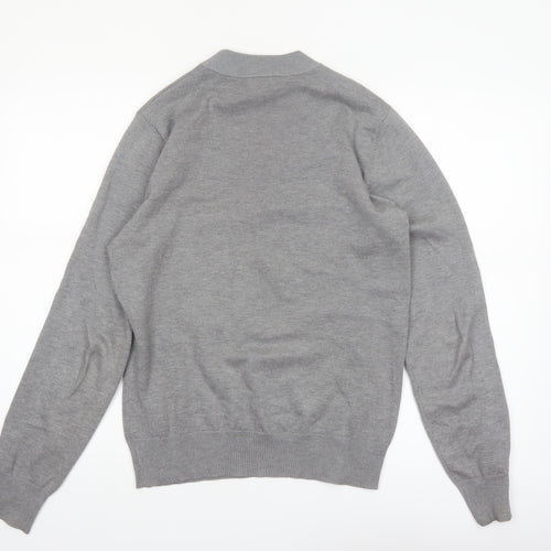 Feraud Men’s Grey Crew Neck Viscose Knit Pullover Jumper M
