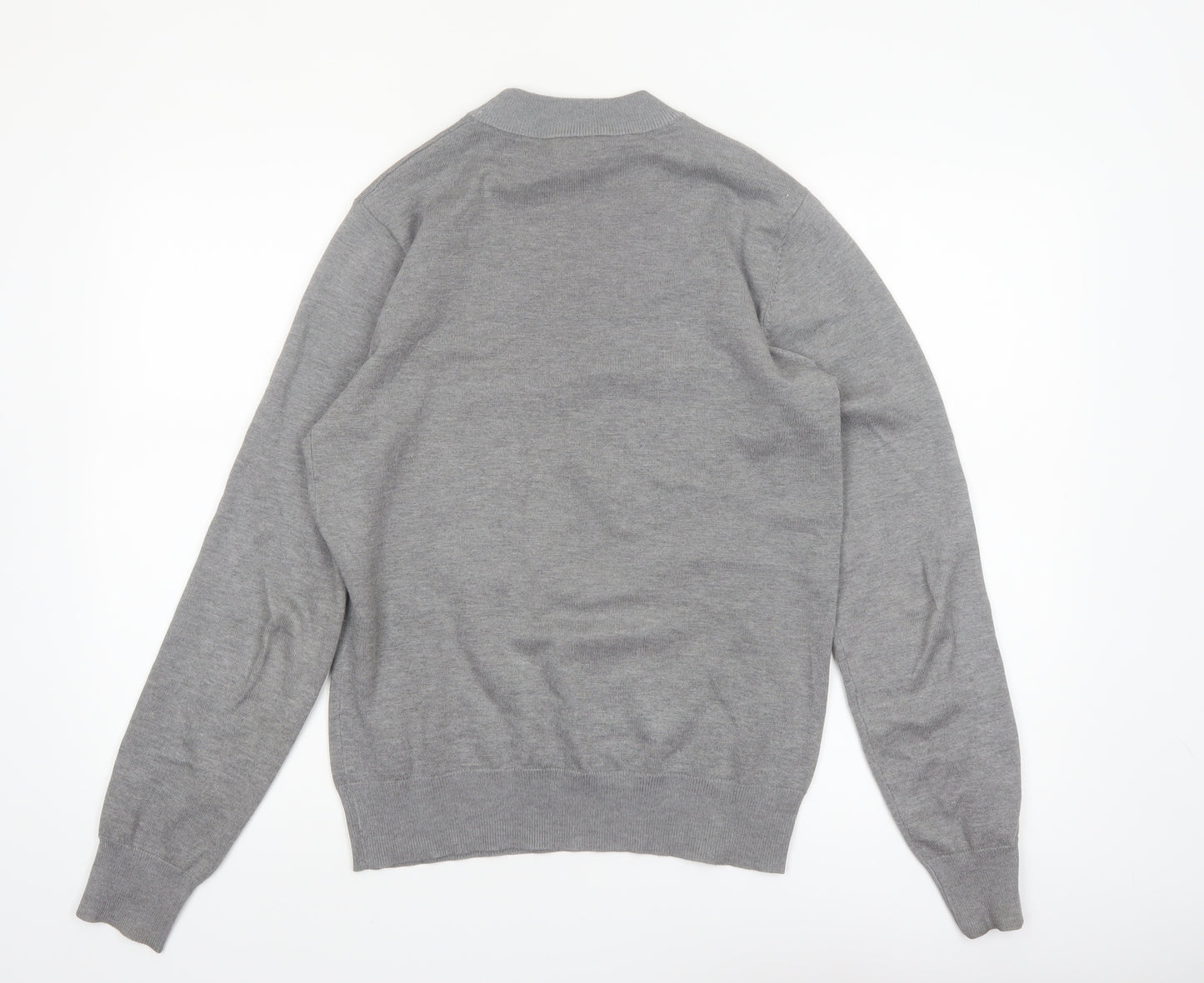 Feraud Men’s Grey Crew Neck Viscose Knit Pullover Jumper M